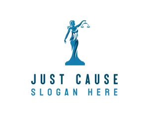 Justice - Scale of Justice Woman logo design
