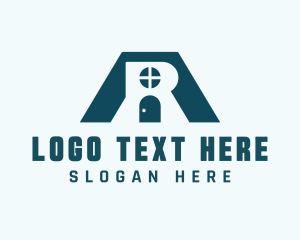 Establishment - House Structure Letter AR logo design