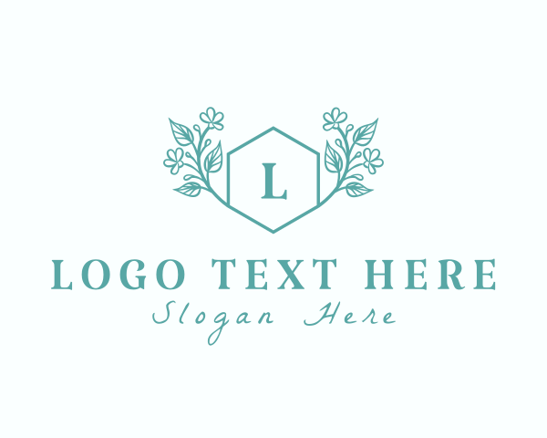 Styling - Organic Floral Hexagon logo design