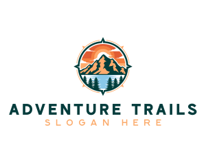 Mountain Compass Adventure logo design