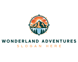 Mountain Compass Adventure logo design