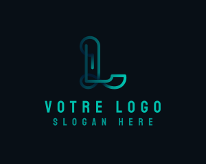 Letter L - Digital Programming App logo design