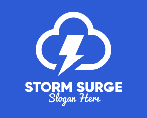 Thunderstorm - Storm Weather Forecast logo design