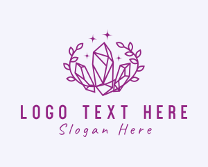 Crystal - Sparkling Precious Gem logo design