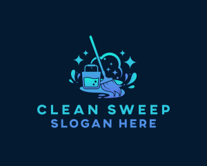 Sweep - Mop Sweep Cleaning logo design