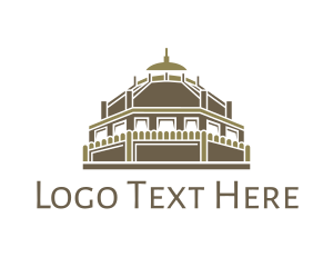 Ancient - Brown Ancient Temple logo design