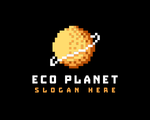 Pixel Gaming Planet logo design