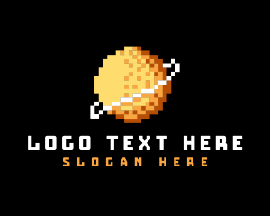 Space - Pixel Gaming Planet logo design