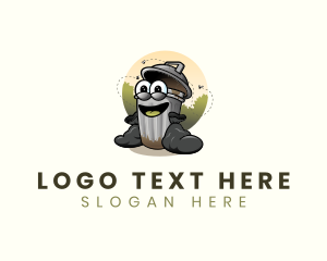 Waste - Garbage Trash Bin logo design