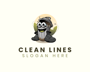 Garbage Trash Bin logo design