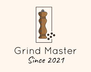 Pepper Mill Grinder logo design