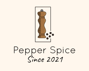 Pepper - Pepper Mill Grinder logo design