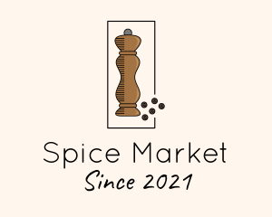 Pepper Mill Grinder logo design