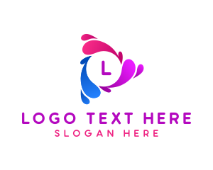 Play Button - Multicolor Play Button logo design