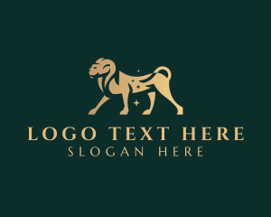 Animal - Elegant Gold Lion logo design