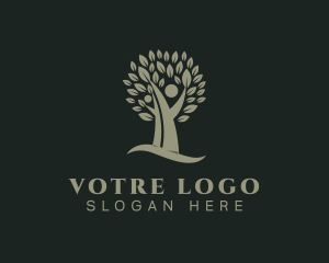 Relax - Holistic Human Tree logo design