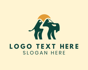 Path - Standing Mountain Bison logo design