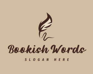 Literary - Writer Feather Quill logo design