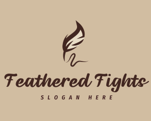 Writer Feather Quill logo design