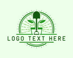 Gardener - Plant Shovel Gardening logo design