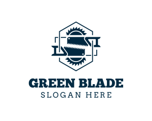 Saw Blade Emblem logo design