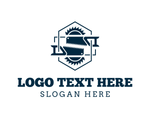 Furniture - Saw Blade Emblem logo design