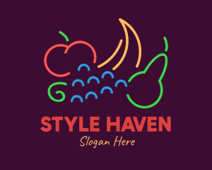 Store - Neon Fresh Fruits logo design