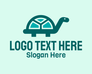 Turtle - Green Turtle  Window logo design