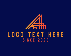 Construction - Construction Architect  Letter A logo design