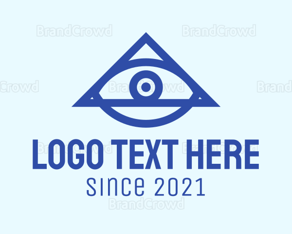 Blue Triangular Eye Logo