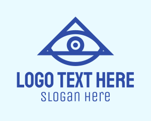 Blue Triangular Eye Logo