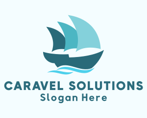 Caravel - Caravel Boat Sailing logo design