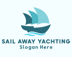 Caravel Boat Sailing logo design