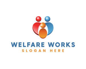Welfare - Family  Community Heart, logo design