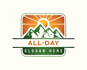 Tourist - Mountain Alpine Trekking logo design