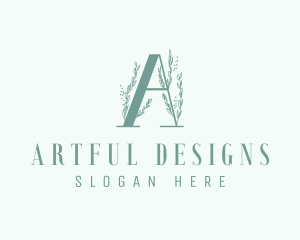 Flower Gardening Letter A logo design