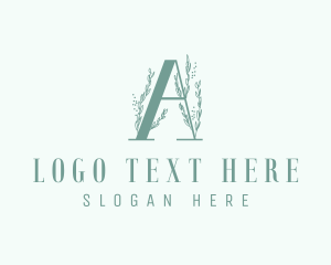Green - Flower Gardening Letter A logo design