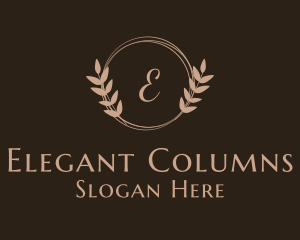 Elegant Feminine Wreath logo design