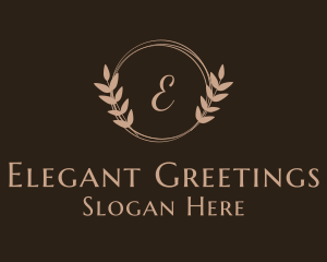 Elegant Feminine Wreath logo design