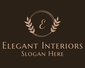 Elegant Feminine Wreath logo design