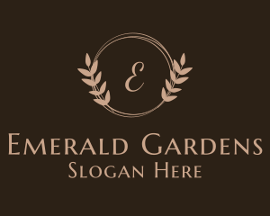 Elegant Feminine Wreath logo design