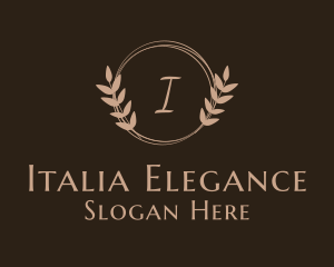 Elegant Feminine Wreath logo design