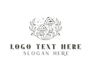 Fungi - Nature Organic Mushroom logo design