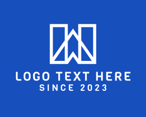 Construction - Modern Outline Company Letter W logo design