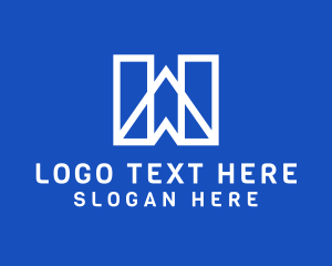 Modern Outline Company Letter W Logo