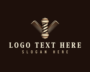 Wings - Haircutter Comb Barber logo design