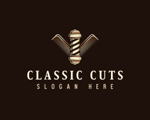 Haircutter Comb Barber logo design