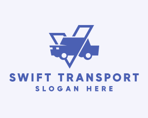 Transporation - Car Driving Letter V logo design