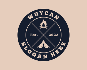 Hipster Camping Adventure Logo