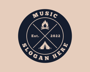 Tourist - Hipster Camping Adventure logo design